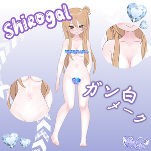 [凪夜瑠璃向け]  白ギャル Body Texture Set, Makeup Set, Eye Texture Unitypackage 缩略图 8