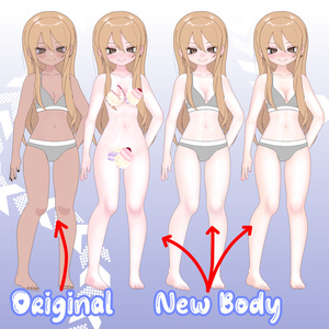 [凪夜瑠璃向け]  白ギャル Body Texture Set, Makeup Set, Eye Texture Unitypackage 缩略图 2