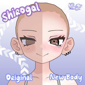 [凪夜瑠璃向け]  白ギャル Body Texture Set, Makeup Set, Eye Texture Unitypackage 缩略图 6