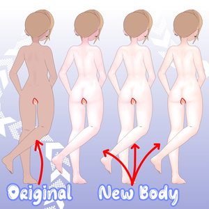 [凪夜瑠璃向け]  白ギャル Body Texture Set, Makeup Set, Eye Texture Unitypackage 缩略图 3