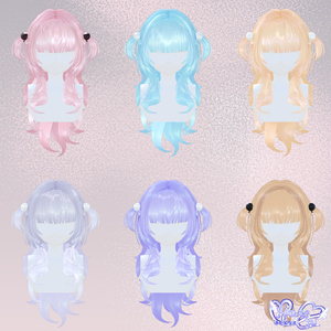 【VRC想定】 2 Way Sweety Hair 3D Model Unitypackage 缩略图 9