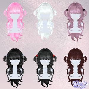 【VRC想定】 2 Way Sweety Hair 3D Model Unitypackage 缩略图 11