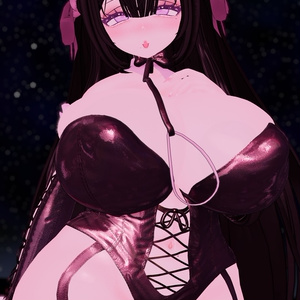 Goth Lolita Bunny Outfit Set  †𓆩♡𓆪†　ゴスロリタバニー　衣装 セット 3D Model Unitypackage Modular Avatar 缩略图 31