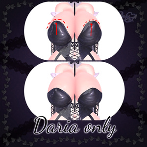 Goth Lolita Bunny Outfit Set  †𓆩♡𓆪†　ゴスロリタバニー　衣装 セット 3D Model Unitypackage Modular Avatar 缩略图 25