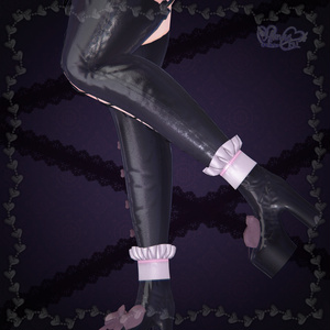 Goth Lolita Bunny Outfit Set  †𓆩♡𓆪†　ゴスロリタバニー　衣装 セット 3D Model Unitypackage Modular Avatar 缩略图 20