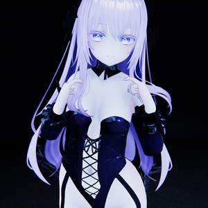 Goth Lolita Bunny Outfit Set  †𓆩♡𓆪†　ゴスロリタバニー　衣装 セット 3D Model Unitypackage Modular Avatar 缩略图 34