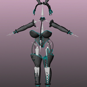 Goth Lolita Bunny Outfit Set  †𓆩♡𓆪†　ゴスロリタバニー　衣装 セット 3D Model Unitypackage Modular Avatar 缩略图 28