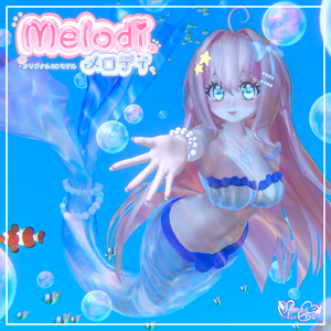 Melodi オリジナル3Ｄモデル 「メロディ」VRChat Unitypackage