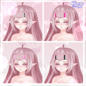 「伊邪那美」前髪カーラー Bangs Curler Hairstyle 3D Model Unitypackage PhysBone 缩略图 5