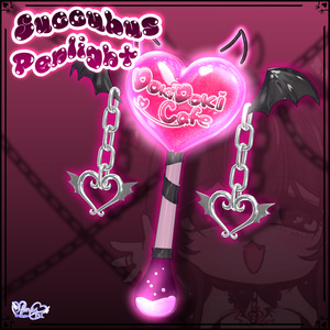 「ドキドキカフェ」サキュバス ペンライト ✧*。 Original 3D Model Succubus Penlight Glowstick