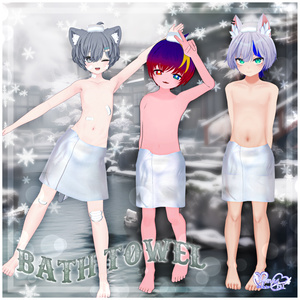 【10体対応】Mens Bath Towel メンズ 温泉 バス タオル ♨️ Modular Avatar対応 Unitypackage for VRChat 缩略图 3