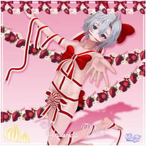 「墨惺/PLUSHEAD」Men's Giftwrap Outfit メンズ の ギフトラップ リボン衣装セット VRChat Modular Avatar対応 Unitypackage