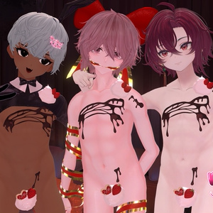 バレンタイン チョコレート衣装 Eat Me Chocolate Outfit Set ♡ 3D Model Unitypackage Modular Avatar対応 缩略图 7