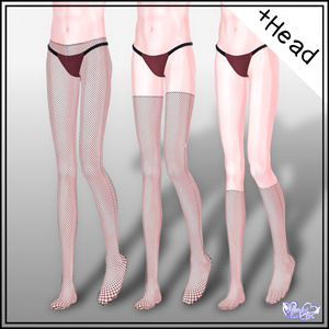 【 +Head 】メンズの網タイツセット Mens Fishnet Stockings Set 缩略图 2