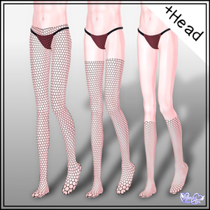 【 +Head 】メンズの網タイツセット Mens Fishnet Stockings Set 缩略图 3