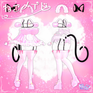 「伊邪那美」 Neko Maid ˚ʚ♡ɞ˚ ねこメイド 衣装 セット VRChat Modular Avatar対応 Unitypackage 缩略图 11