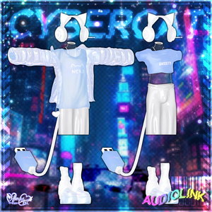 【雨の日SALE】Mens CYBER CAT Outfit🎮 メンズ 電脳猫衣装セット Modular Avatar Unitypackage 缩略图 6