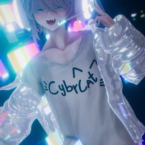【雨の日SALE】Mens CYBER CAT Outfit🎮 メンズ 電脳猫衣装セット Modular Avatar Unitypackage 缩略图 17