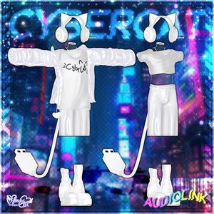 【雨の日SALE】Mens CYBER CAT Outfit🎮 メンズ 電脳猫衣装セット Modular Avatar Unitypackage 缩略图 8