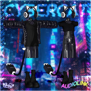 【雨の日SALE】Mens CYBER CAT Outfit🎮 メンズ 電脳猫衣装セット Modular Avatar Unitypackage 缩略图 9