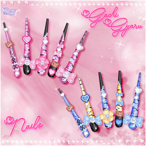 「マジカワネイル05」GachiGal Nails💅🏻˚₊‧⁺ガチギャルネイル Super Long 3D Model Unitypackage Modular Avatar対応