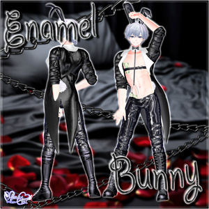 メンズ エナメル バニースーツ Mens Latex Bunnysuit  3D Model Unitypackage Modular Avatar対応 缩略图 7