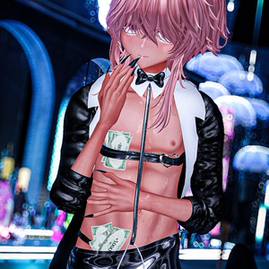 メンズ エナメル バニースーツ Mens Latex Bunnysuit  3D Model Unitypackage Modular Avatar対応 缩略图 12