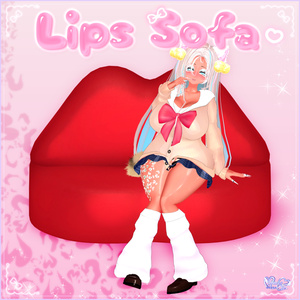 【VRChat World】Y2K Lips Sofa Unitypackage Y2Kリップ・ソファ