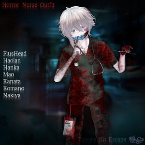 2026 Mens Halloween 🎃 「Horror Game Nurse Outfit Set 」「ホラーゲームナース衣装セット」Modular Avatar Unitypackage
