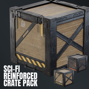 Reinforced Crate｜補強木箱｜PBR 3Dアセット