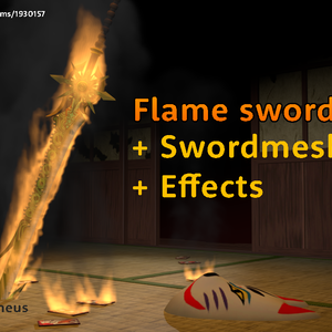 【Unity/VRChat】Flame Sword (Effects+Swordmesh)
