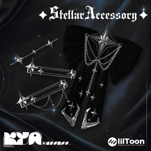 【VRChat向け】Stellar Accessories｜揺れるブローチ＆ヘアピン【3D・2D／lilToon】