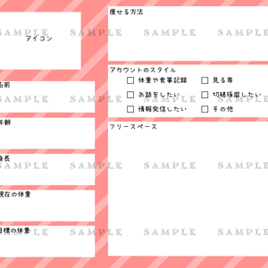 ダイエット垢向けテンプレート