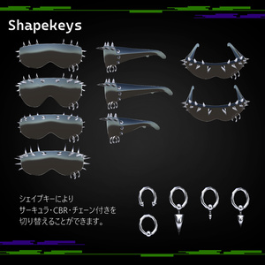 【MA対応】Spiky Cyber Sunglasses 缩略图 4