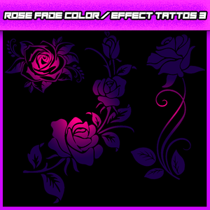 【Body Rose Fade Color / Effect Tattoos 】- 【VRC】<Kissma / Kikyo or Avatar>