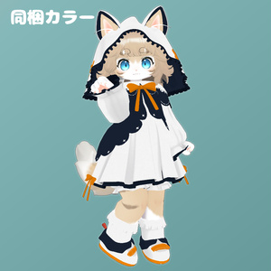 VRChat想定3Dモデル】リナちゃん向けコーデ「そらねこ-Flygande katt