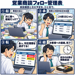 営業商談フォロー管理表 / Sales Meeting Follow-Up Tracker