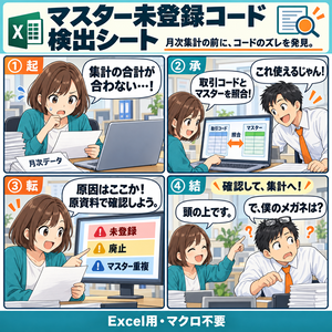 マスター未登録コード 検出シート / Sheet for Detecting Codes Missing from Master Data