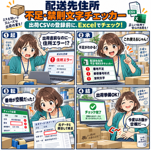 配送先住所 不足・禁則文字チェッカー / Shipping Address Checker for Missing Information and Prohibited Characters