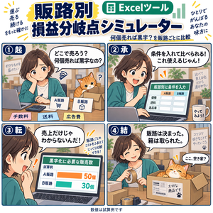 販路別 損益分岐点シミュレーター / Break-Even Simulator by Sales Channel
