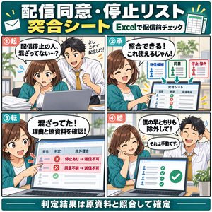 配信同意・停止リスト 突合シート / Opt-In and Opt-Out List Reconciliation Sheet