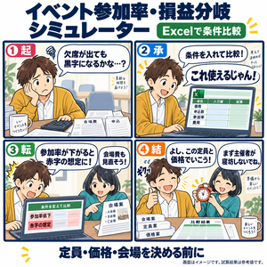 イベント参加率・損益分岐シミュレーター / Event Participation Rate and Break-Even Simulator