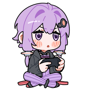 ゲームをする結月ゆかり_GIF_立ち絵