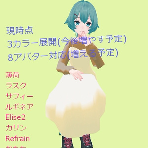 【VRChat想定】デニムワンピ【現時点8アバター対応】 缩略图 9