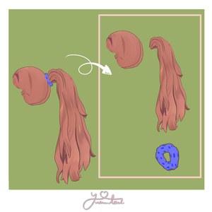 ポニフェルテ Ponyfelta【HairStyle/キプフェル専用/VRChat想定】 缩略图 3