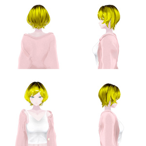 【となりの霧崎さん専用】ずぼらプリン髪テクスチャ　#ZungZungVRC 缩略图 4