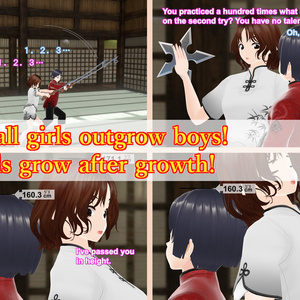 Outgrowing only girls, Overtake boys, Growth sound.  Warrior training Arc (pdf, jpg, mp4)