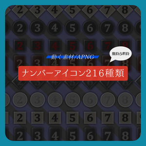 【動く素材 / 無料&有料】TRPG用ナンバーアイコン