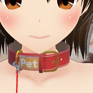 首輪・目隠し・口枷セットUnity用(鎖 リード付) VRChat・PhysBone対応　URP・HDRP対応
