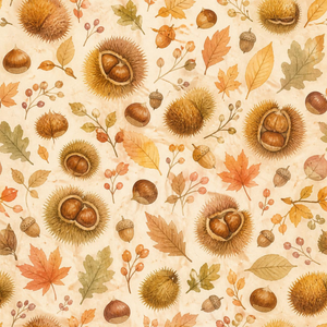 Chestnut Autumn｜栗と秋の葉